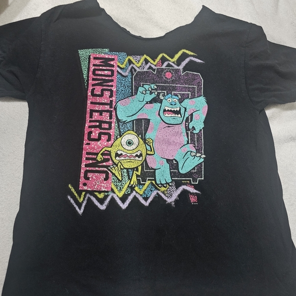 Monsters Inc. Distressed Black Vintage T-Shirt XL - Picture 1 of 5